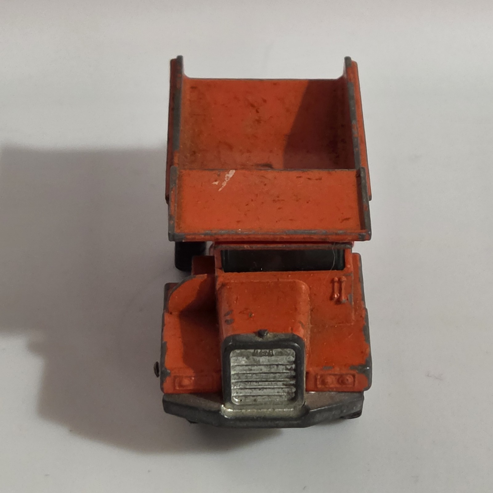 Vintage Matchbox Lesney No. 28 Mack Dump Truck Orange Diecast England 1960s