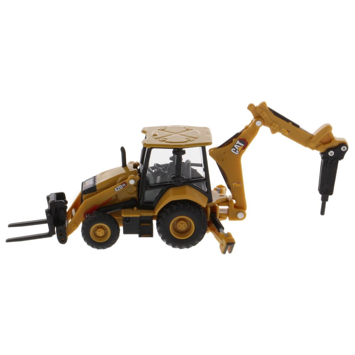 Diecast Masters 85765 Cat 420 XE Backhoe Loader & 4 Tools 1/64 Scale Model
