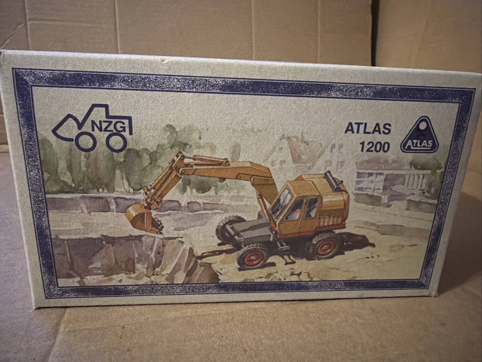 NZG Atlas 1200 Excavator Construction Model Box New