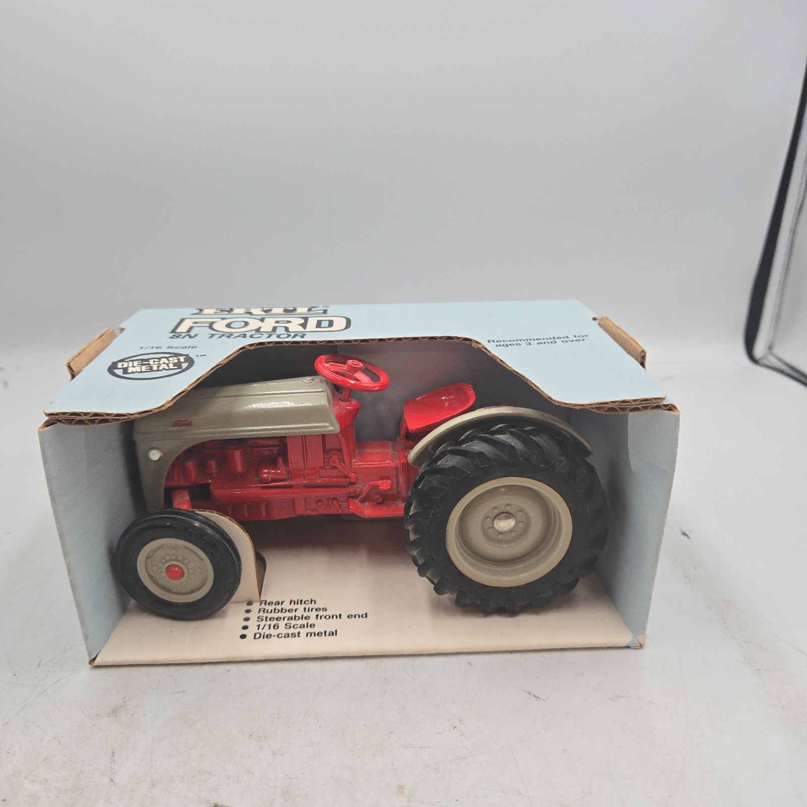 Vintage 1985 Ertl 1:16th Scale Ford 8N Tractor #843, Diecast Metal Replica
