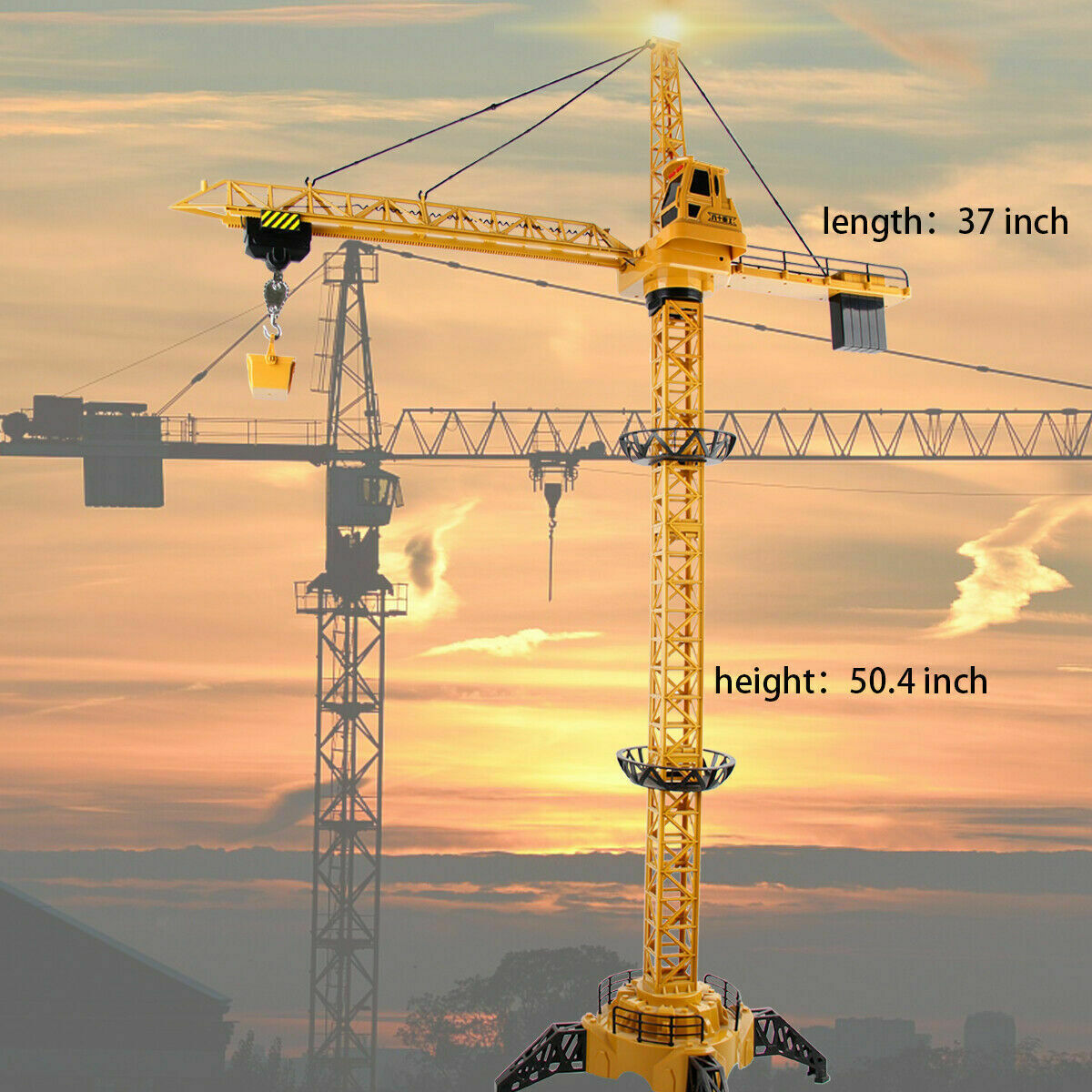 RC Tower Crane Toy Construction Vehicle Toy Set 1:32 Engineering Toy For Boys