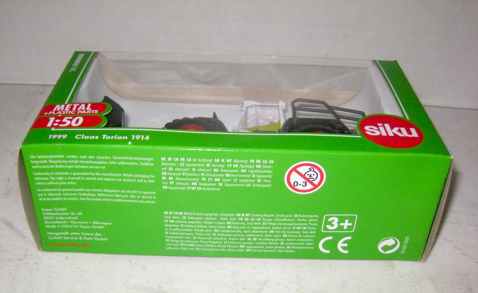 1/50 Siku #1999 Claas Torian 1914 articulated loader. NIB