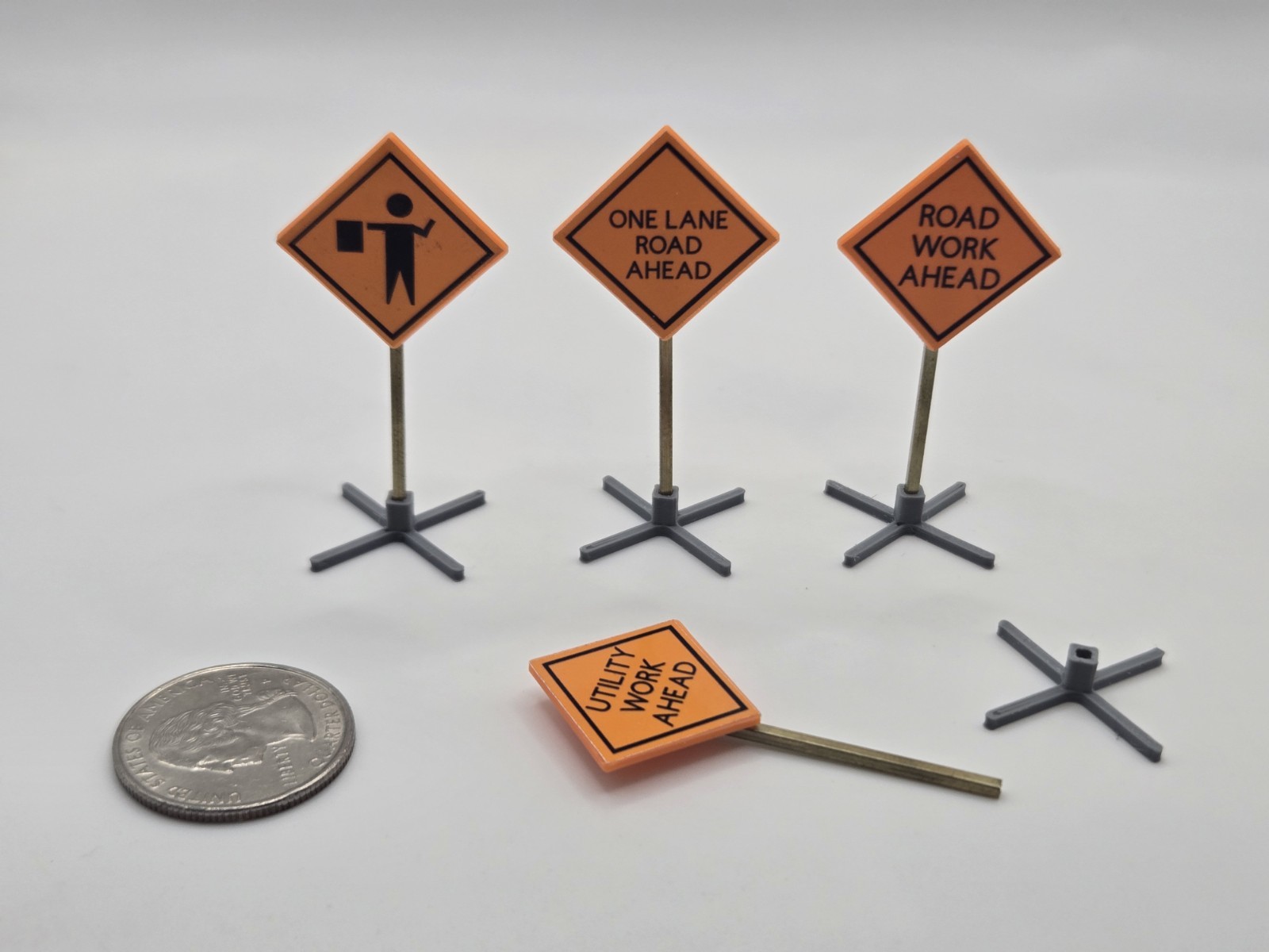 Custom 1/50 Scale Caution Signs Set of 4