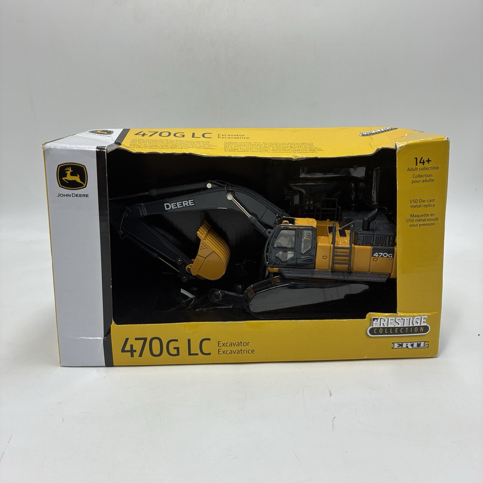 John Deere 470G LC Excavator – ERTL Prestige 1:50 Scale Diecast Model #45335