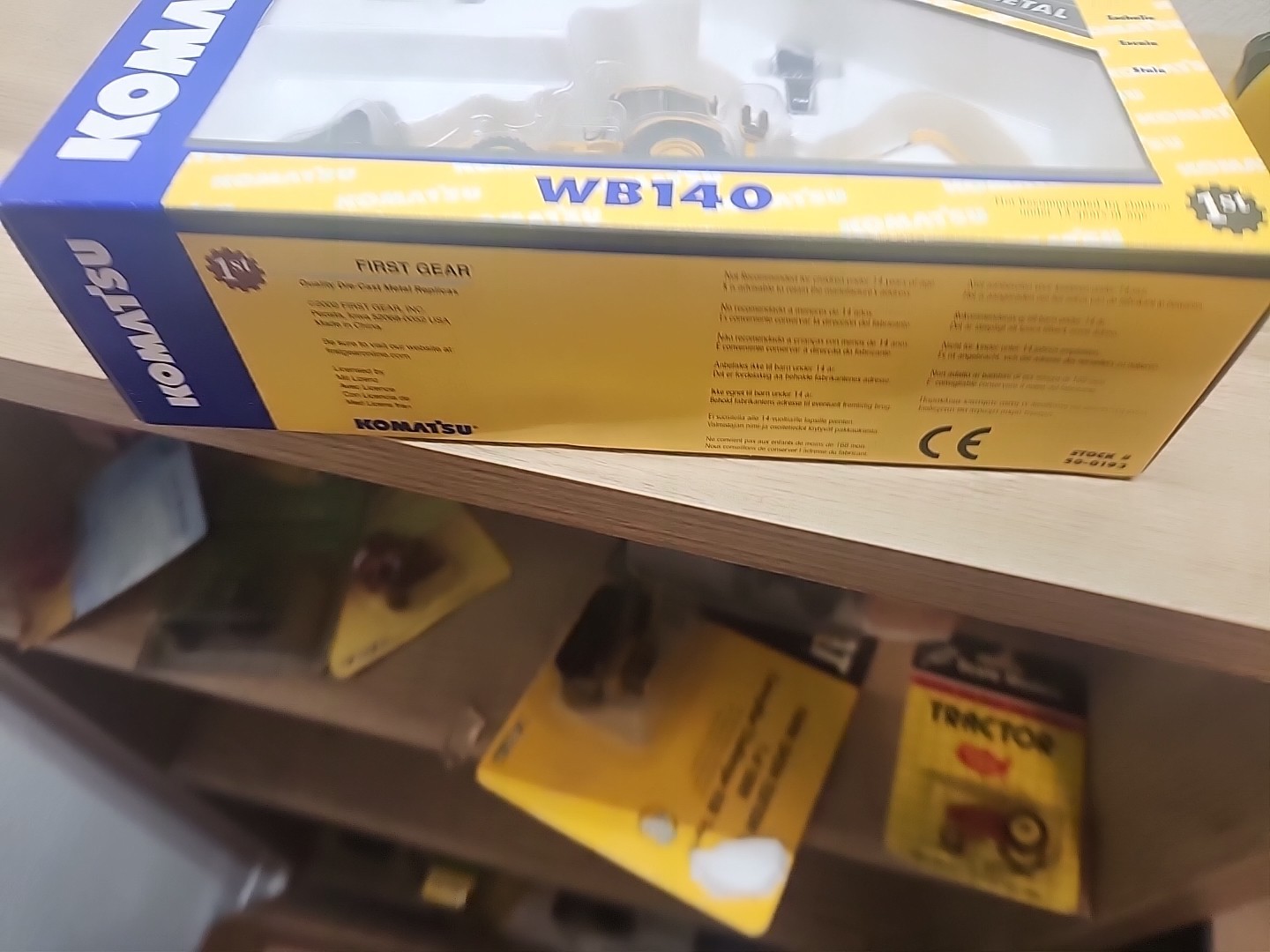 First Gear Komatsu WB140 Tractor Loader Backhoe 1/50 Scale Model 50-0193 In Box