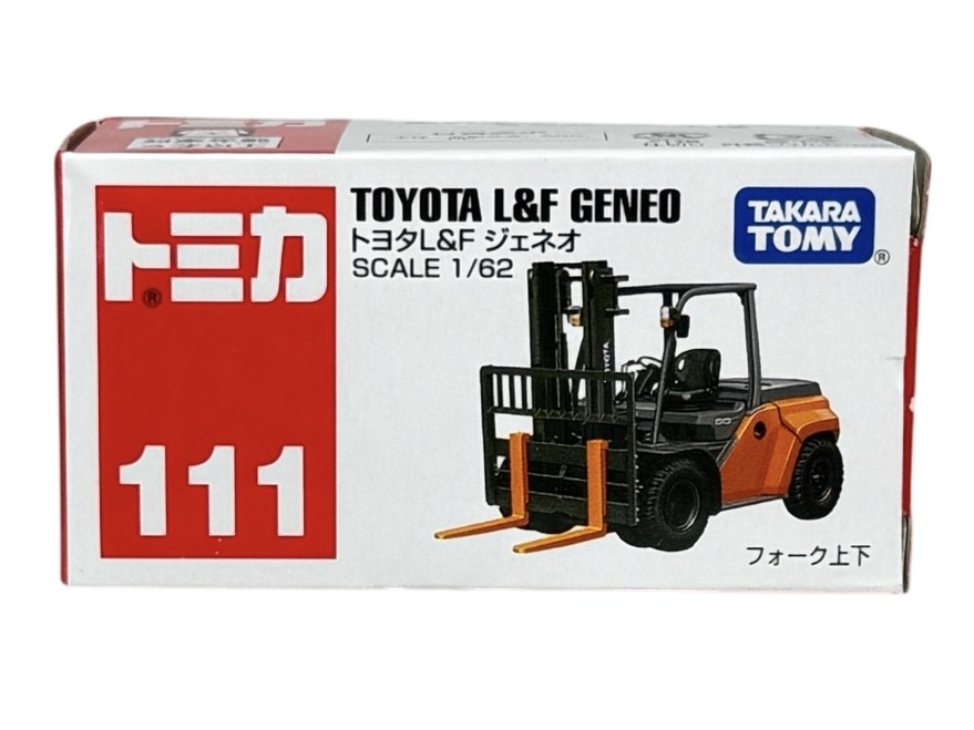 TOMY TAKARA TOYOTA L&F GENEO FORKLIFT 1:62 #111 DIE CAST METAL MODEL NEW IN