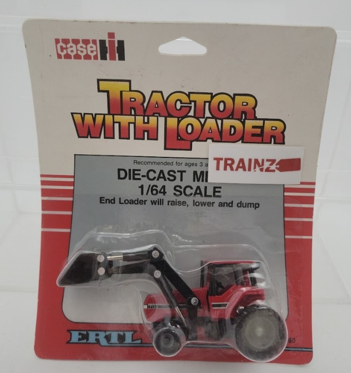 Ertl 460 1:64 Scale IH Case Red Tractor With Loader Die Cast Metal