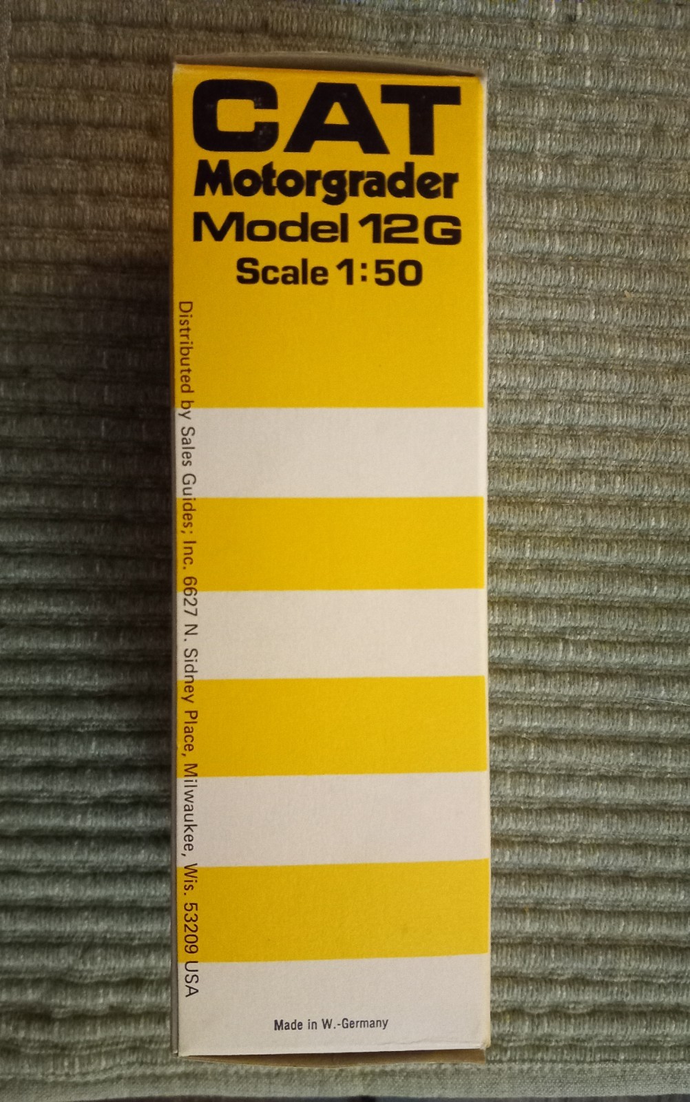 NZG Caterpillar 12G Yellow Motor Grader 1:50 Scale NEW !! With Original Box