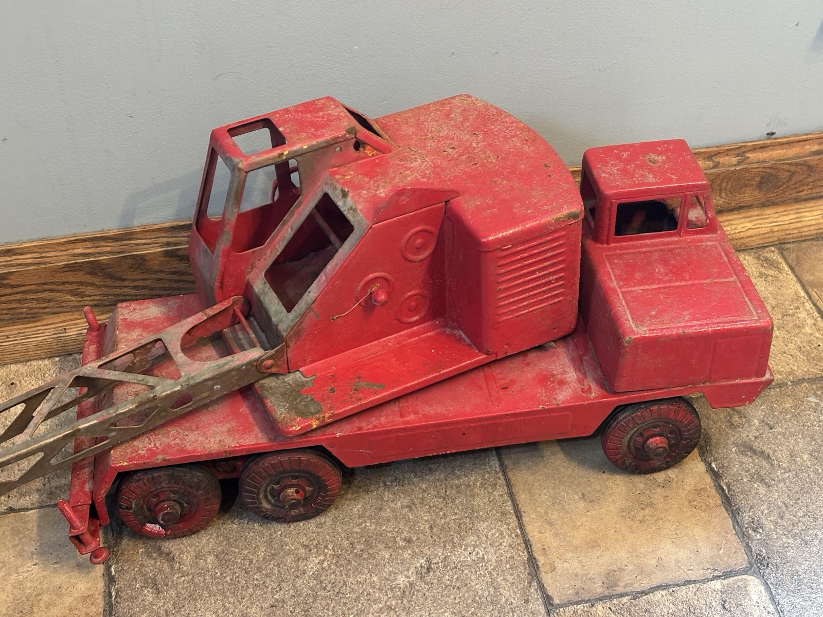 Clark Equipment vintage metal truck t-24 Michigan 50s 60s NY Lint Toy Restore