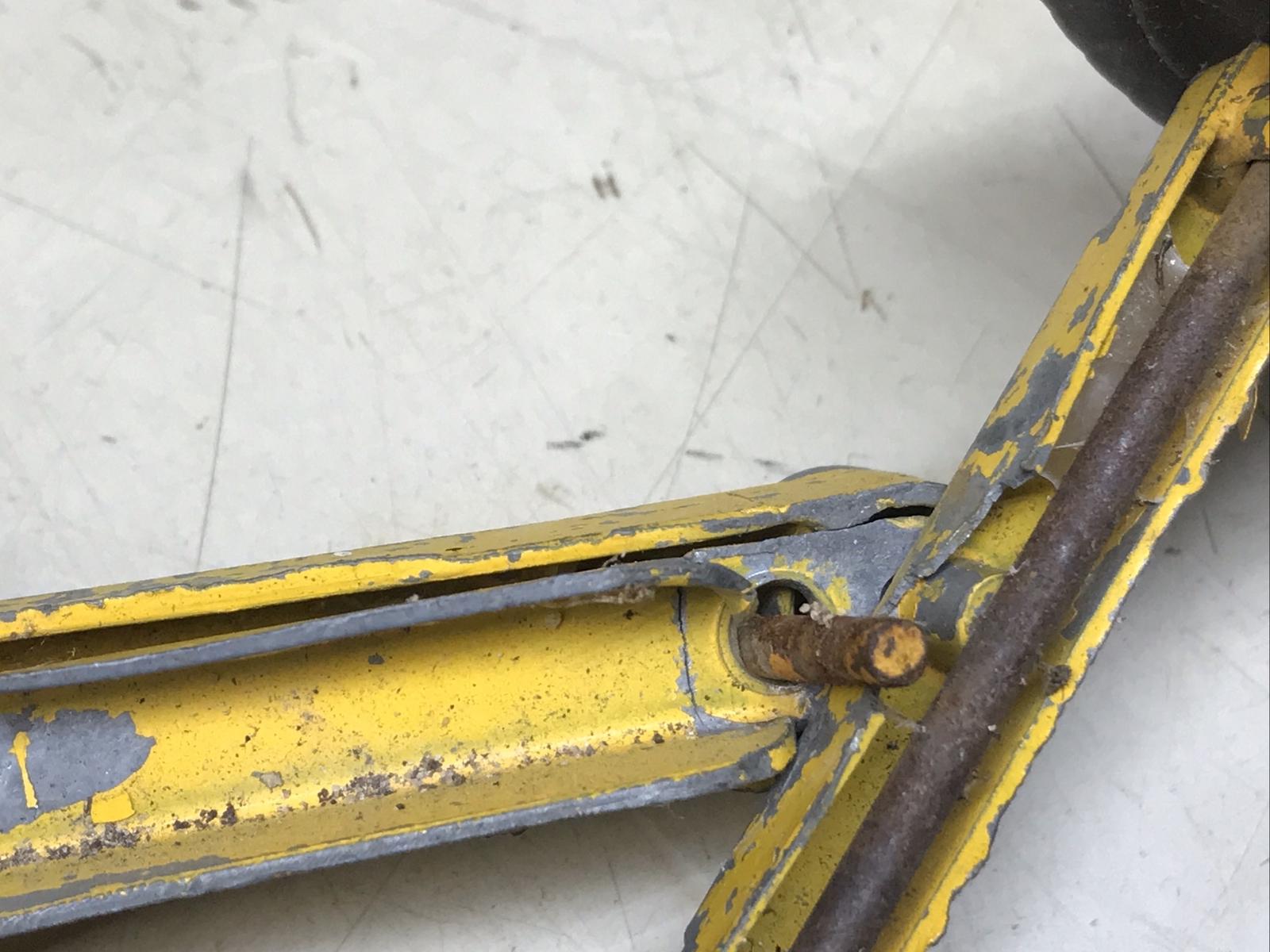 Hubley Kiddie Toy Road Grader Yellow No 481 Die Cast Parts Or Repair