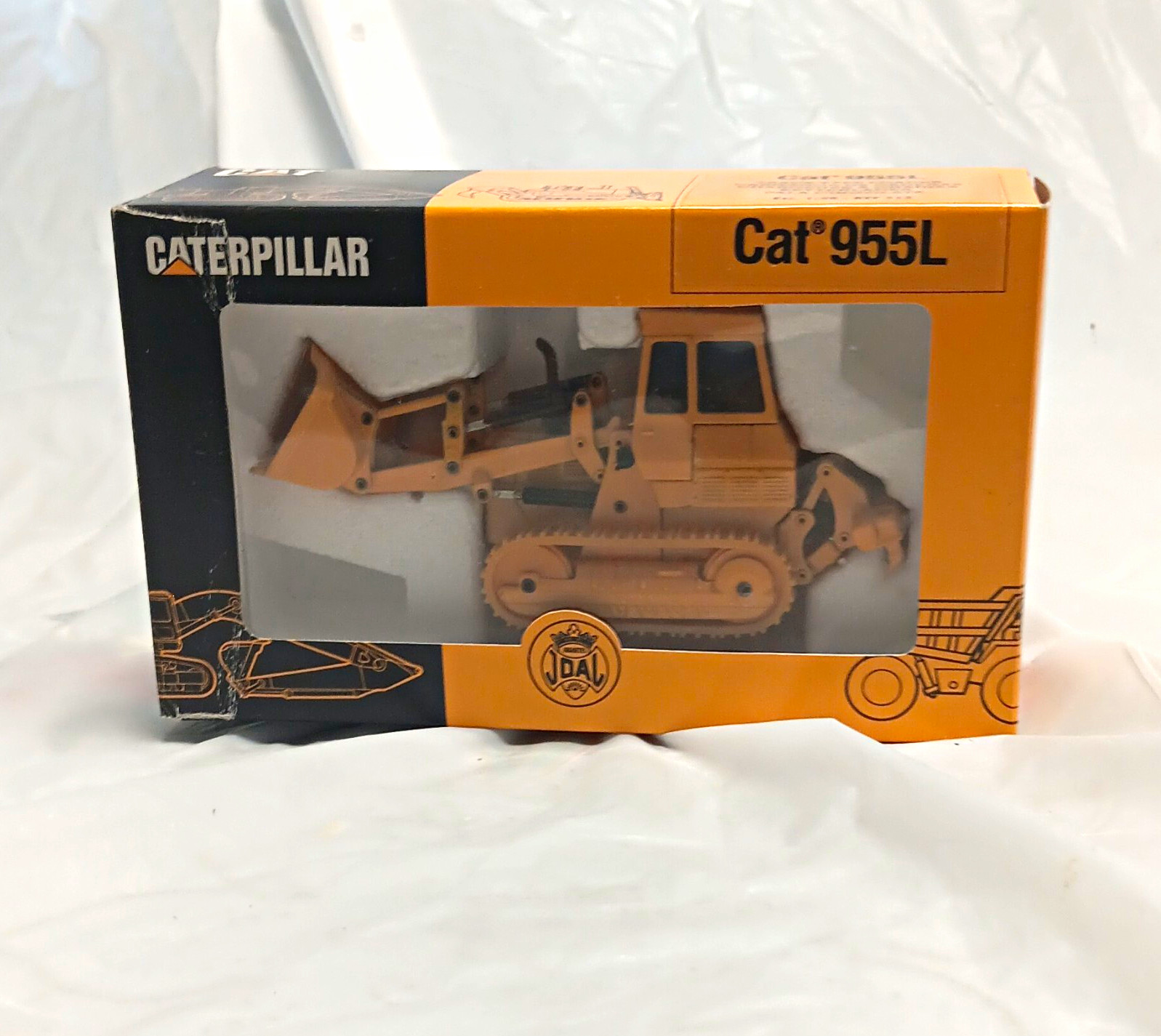 Joal CAT 955L Track Loader 1:50 Yellow/Black Diecast Model w/ Case