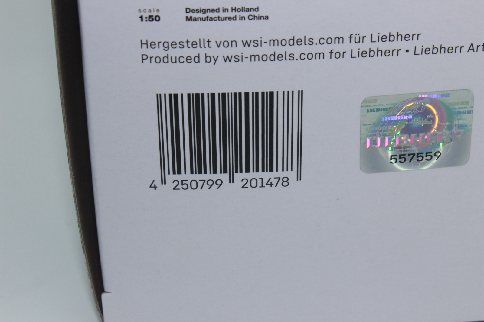 WSI 64-2011 Liebherr R 998 Kobi Crawler Excavator 1:50 New with Original Box
