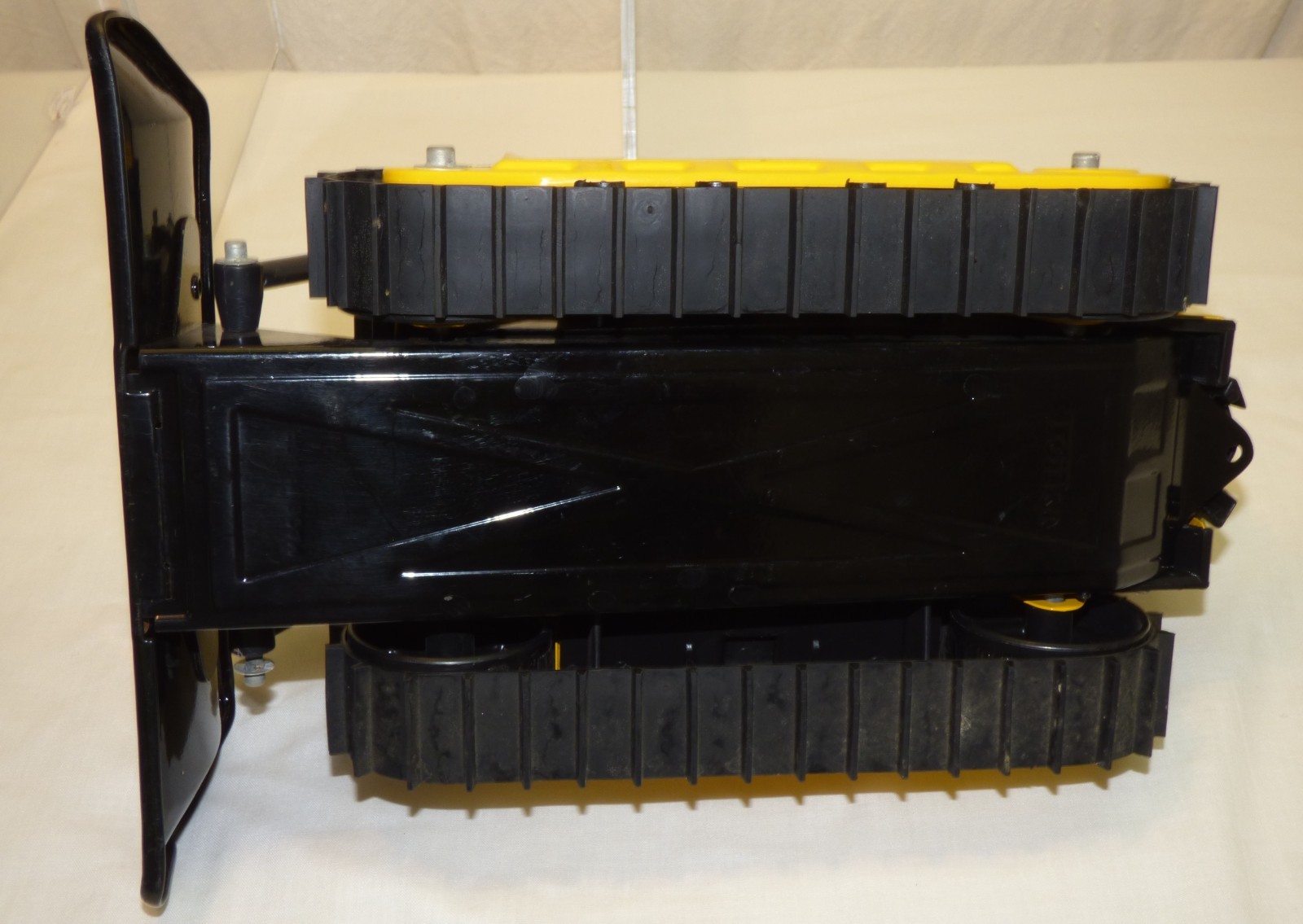 Vintage Yellow TONKA Bulldozer Toy Truck Pressed Steel Rubber Tracks Made in USA
