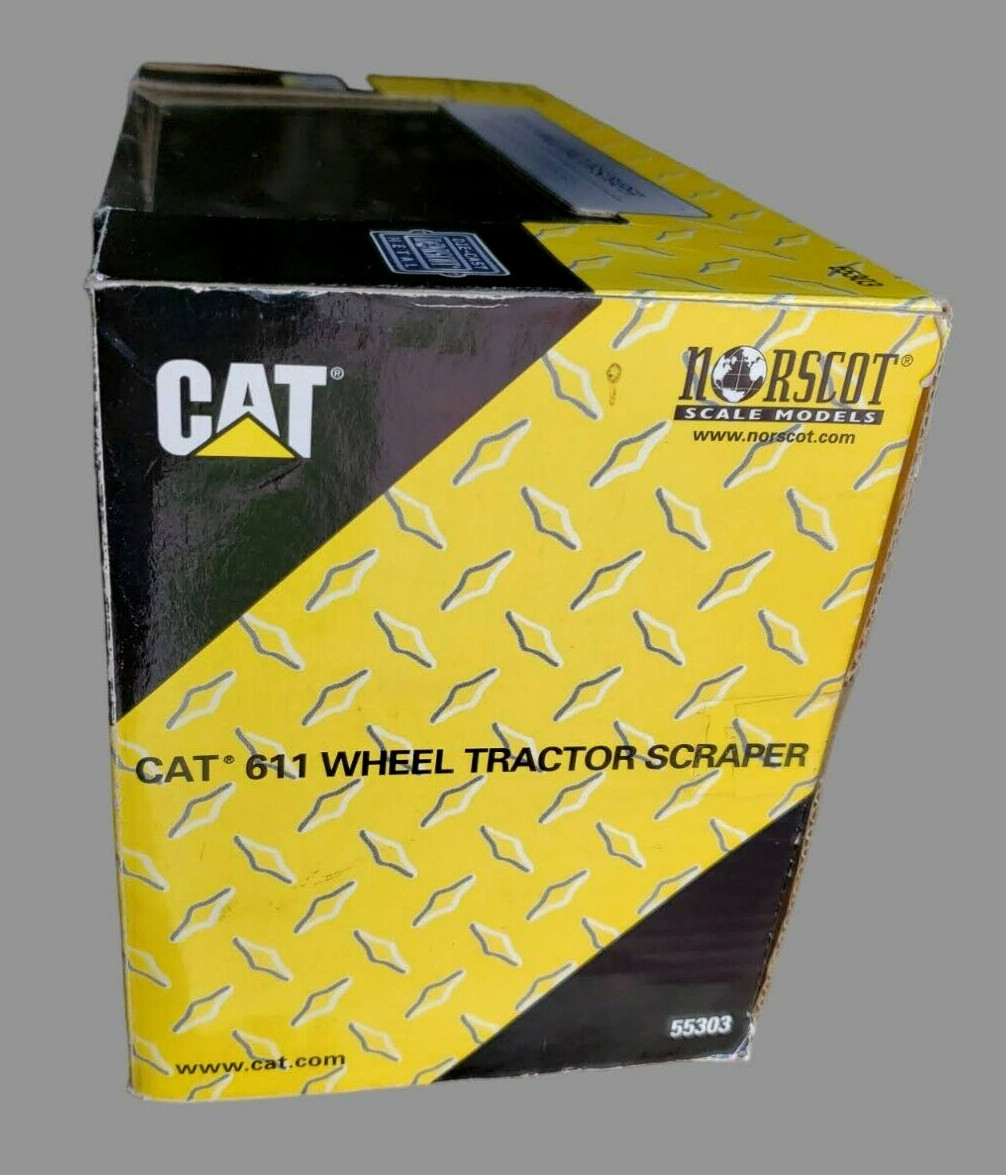 VTG. 2005 NORSCOST CATERPILLAR CAT 611 WHEEL TRACTOR SCRAPER Yellow 1:64 55303