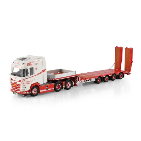 WSI 1:50 DAF XG 6X2 Flatbed Trailer Alloy Model KIM CHRISTENSEN 01-4894