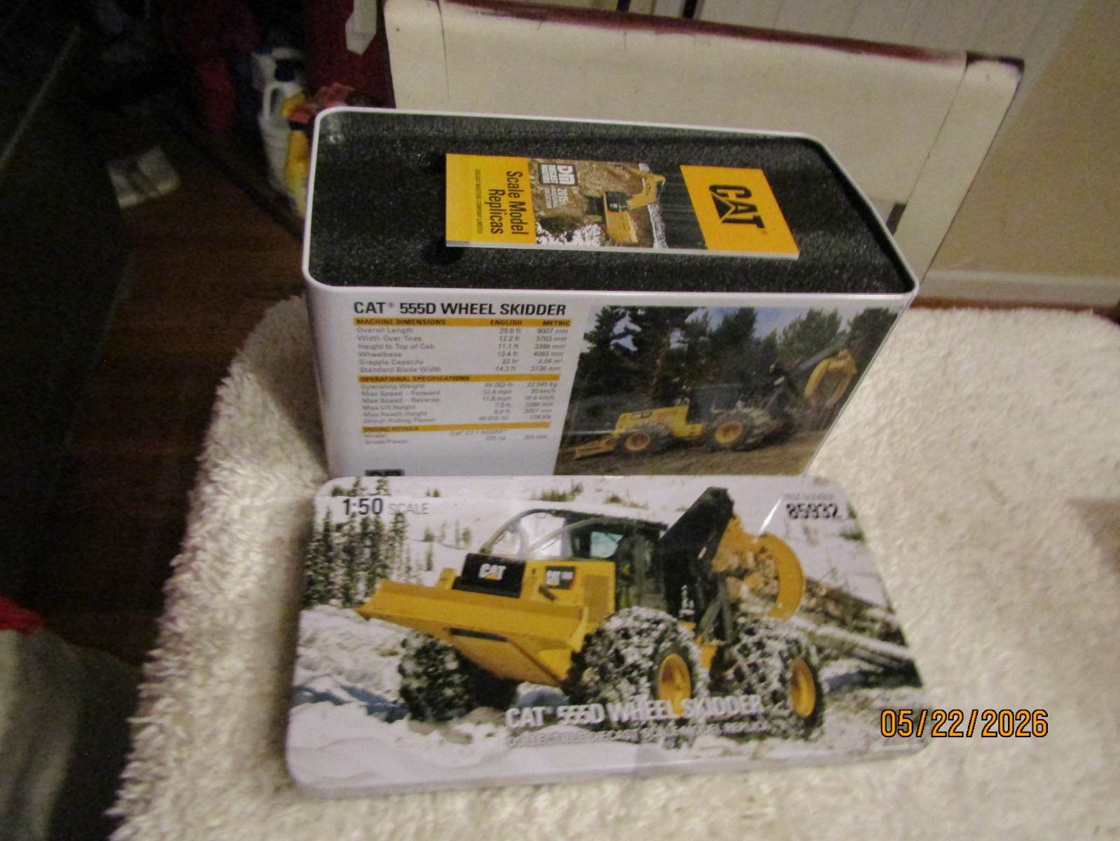 Diecast Masters 1:50 Cat 555D Wheel Skidder BOX & Packaging ONLY 85932 2016