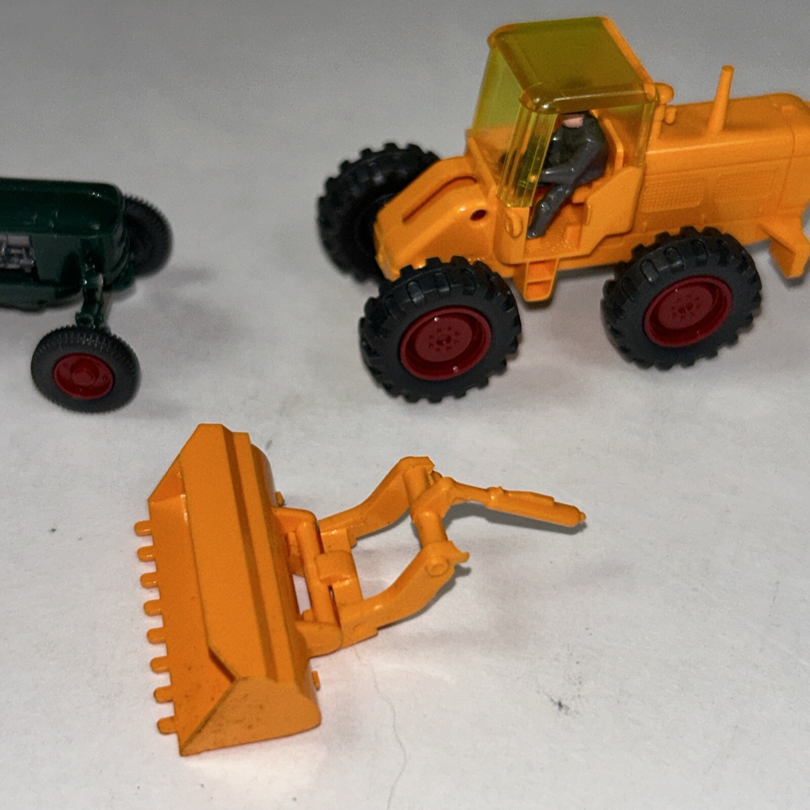 Two (2) Vintage Wiking Tractor Parts Or Repair – Wiking GERMAN Green & Yellow