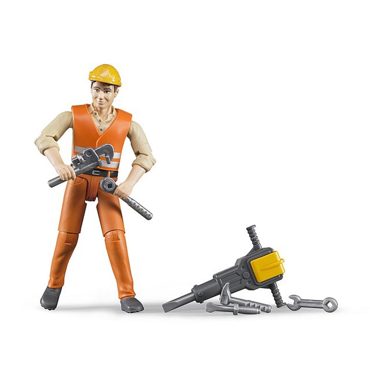 1/16 Bruder Construction Worker With Jack Hammer & Accessories 60020