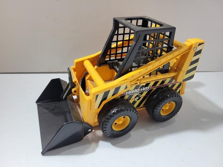 Vintage 2002 Funrise Hard Hat Skid Steer Loader Toy Truck 13″ Construction Worki
