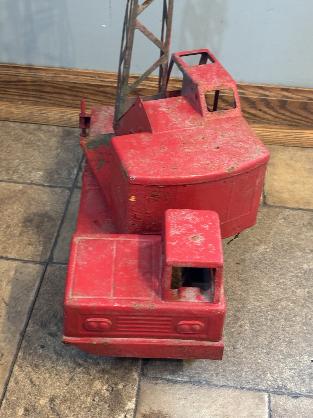 Clark Equipment vintage metal truck t-24 Michigan 50s 60s NY Lint Toy Restore