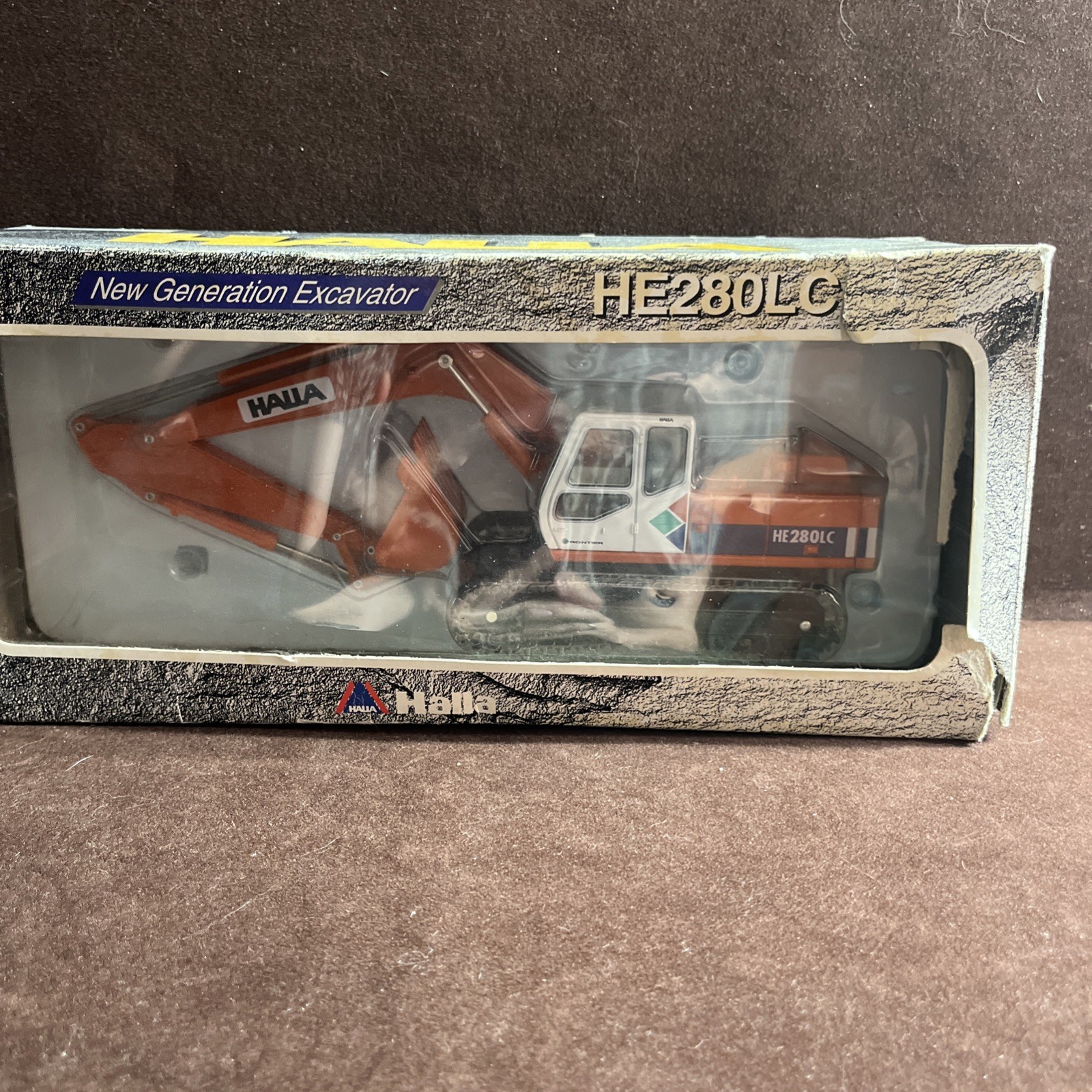 Vintage Halla HE280LC Excavator 1:42 Scale Heavy All Metal Diecast Model Rare