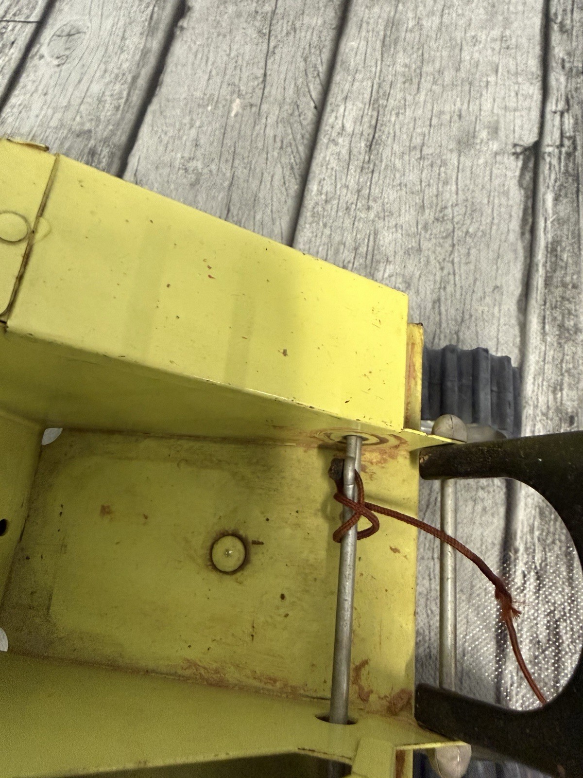 Vintage Steel TONKA USA Dragline Dredging Crane Yellow Green Toy with Bucket