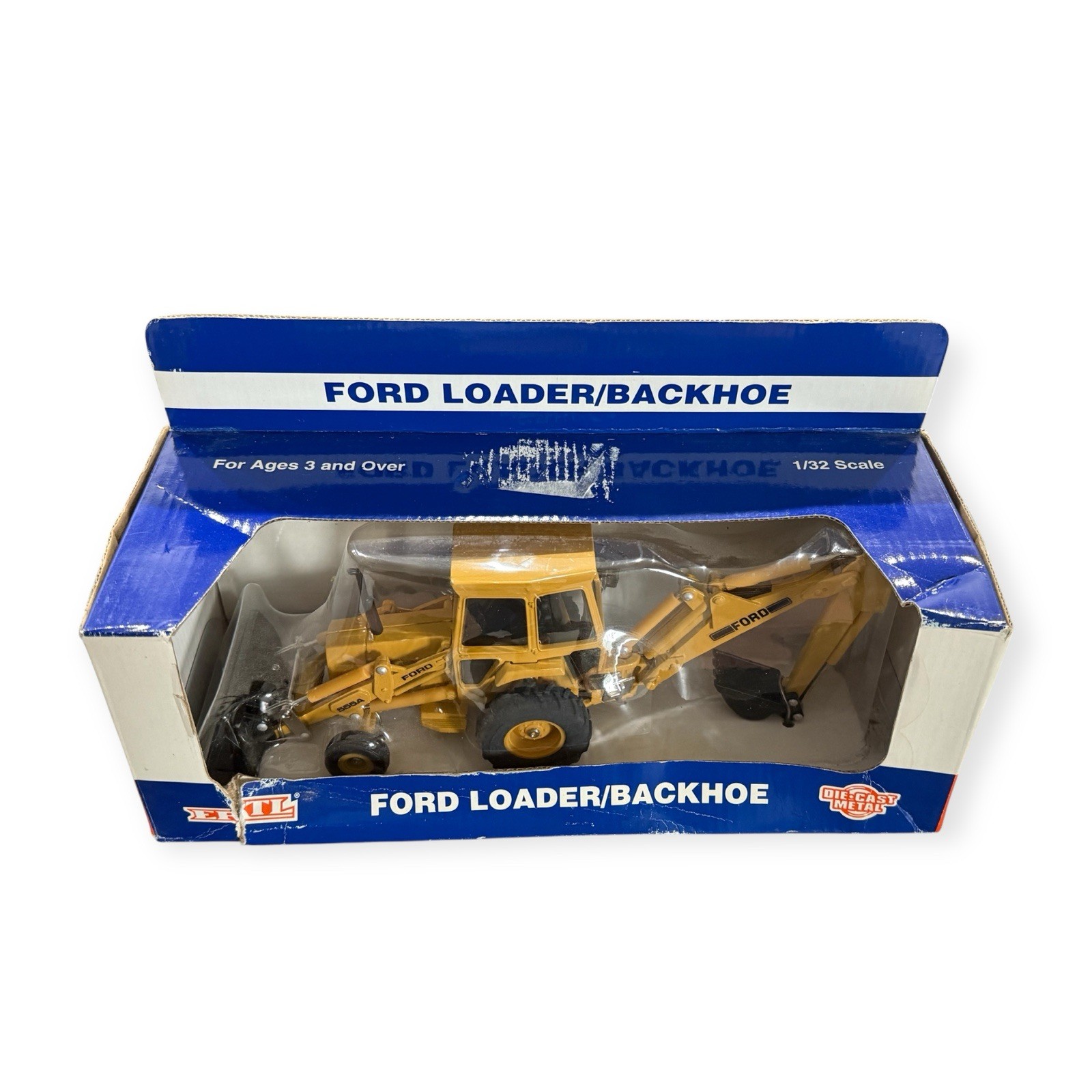 VTG 1/32 Ertl Ford 555A Backhoe/Loader Die-cast Metal Replica # 1456EP NEW