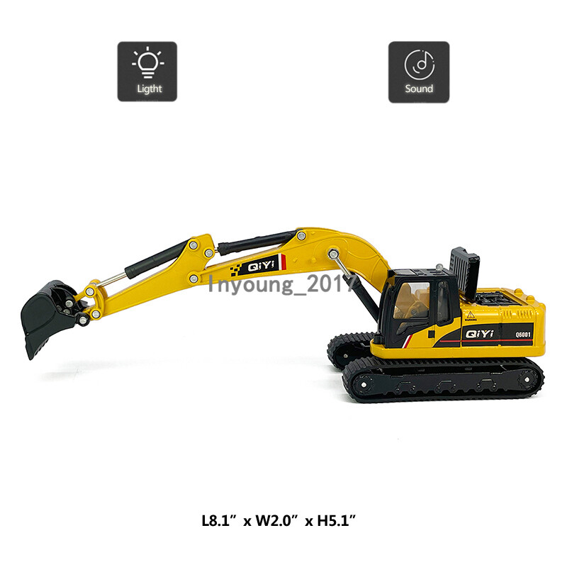 Excavator Toy Construction Equipment Model Diecast Boys Toys Kids Gifts Yellow