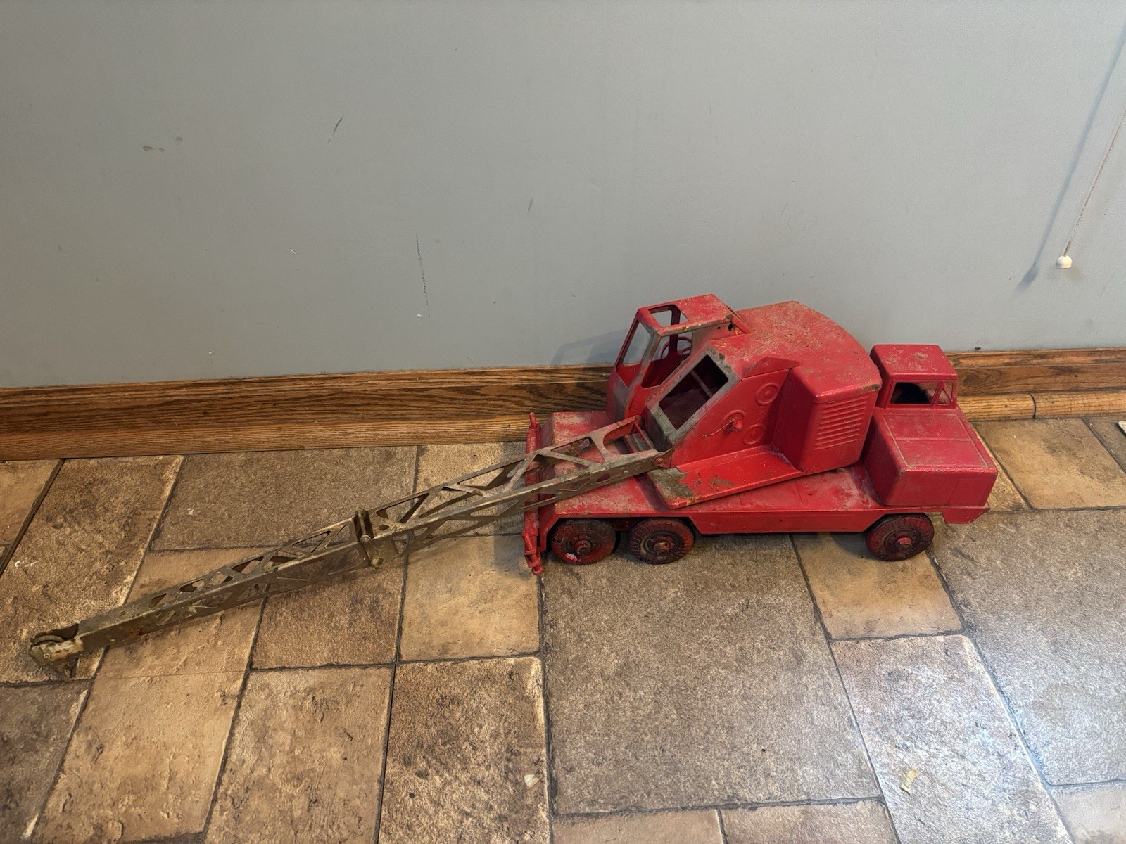 Clark Equipment vintage metal truck t-24 Michigan 50s 60s NY Lint Toy Restore