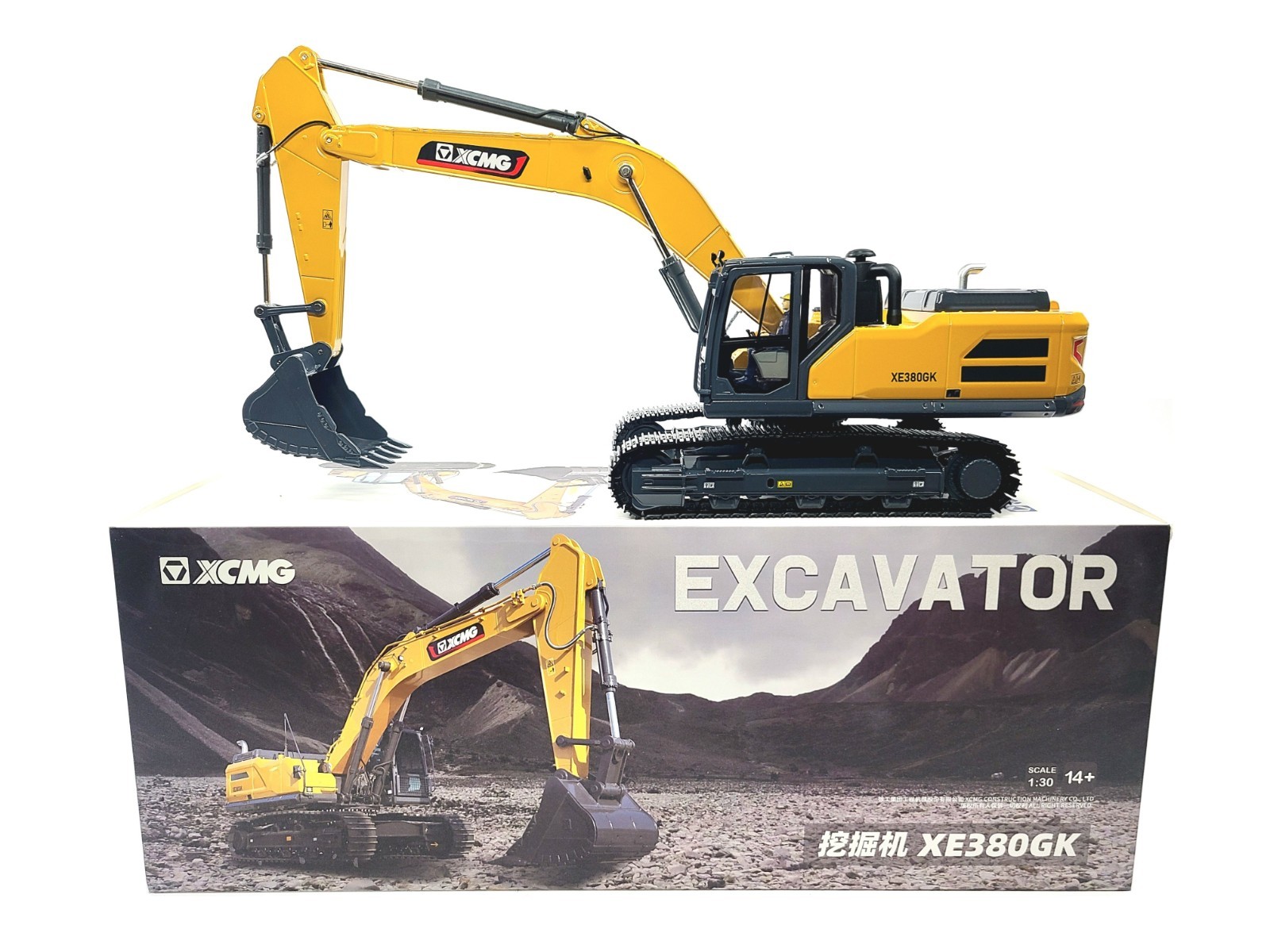 XCMG XE380GK Excavator – China 1:30 Scale Diecast Model New