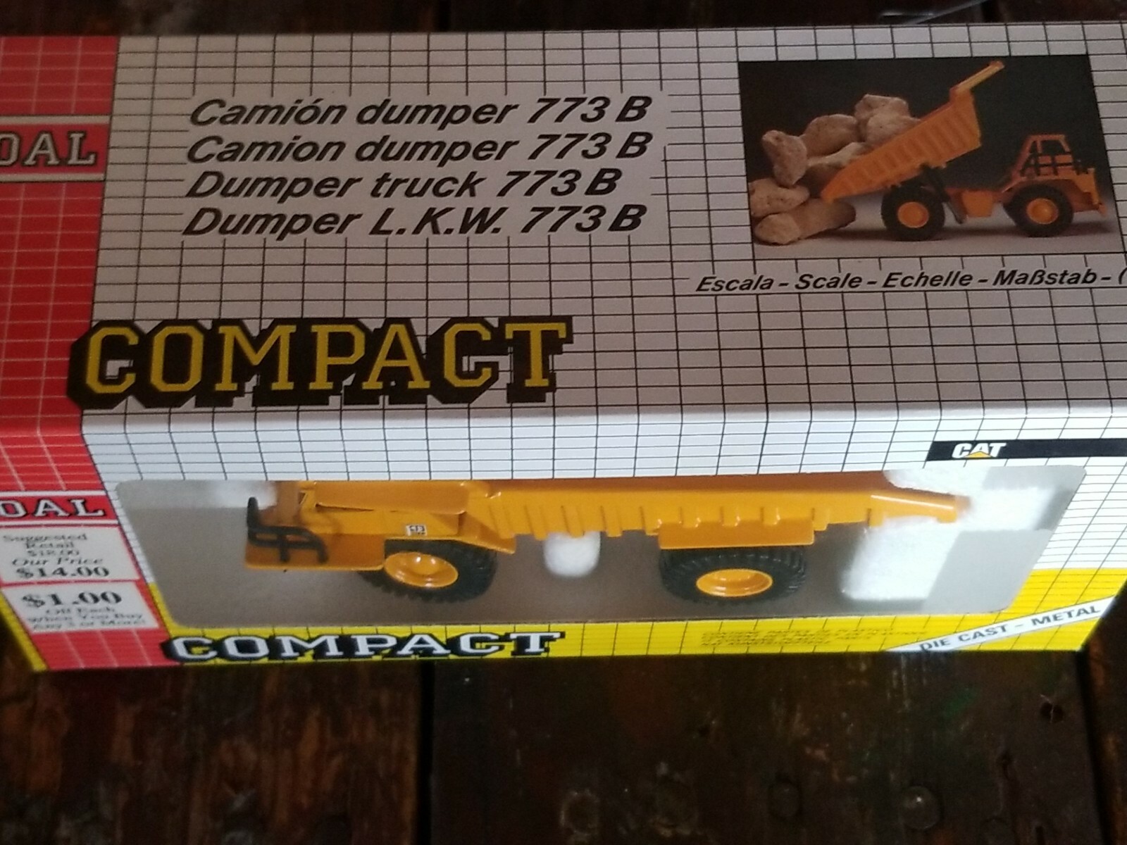 JOAL 223 COMPACT CATERPILLAR DUMPER TRUCK 773-B 1:70 Die Cast w/box NEW
