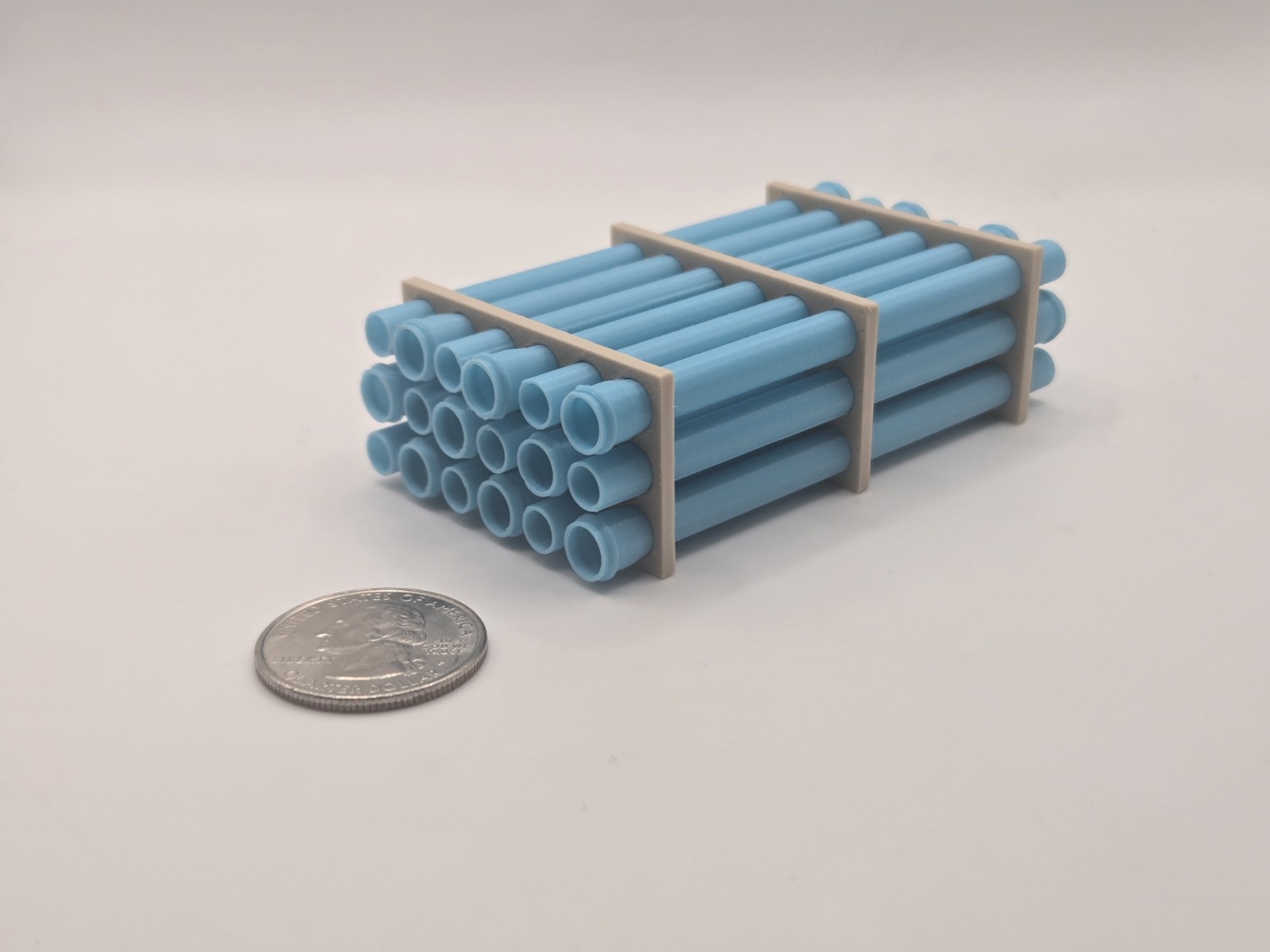 1/50 Scale 12″ Sky Blue Water Pipe Trailer Load/Diorama Accessory
