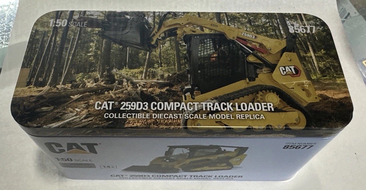 Cat 259D3 Compact Track Loader with tools Diecast Masters 1:50 #85677