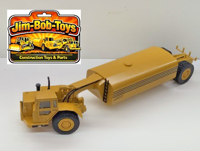 Cat 631E Prime Mover with Custom Water‑Hauler – 1/50 Scale Construction Model