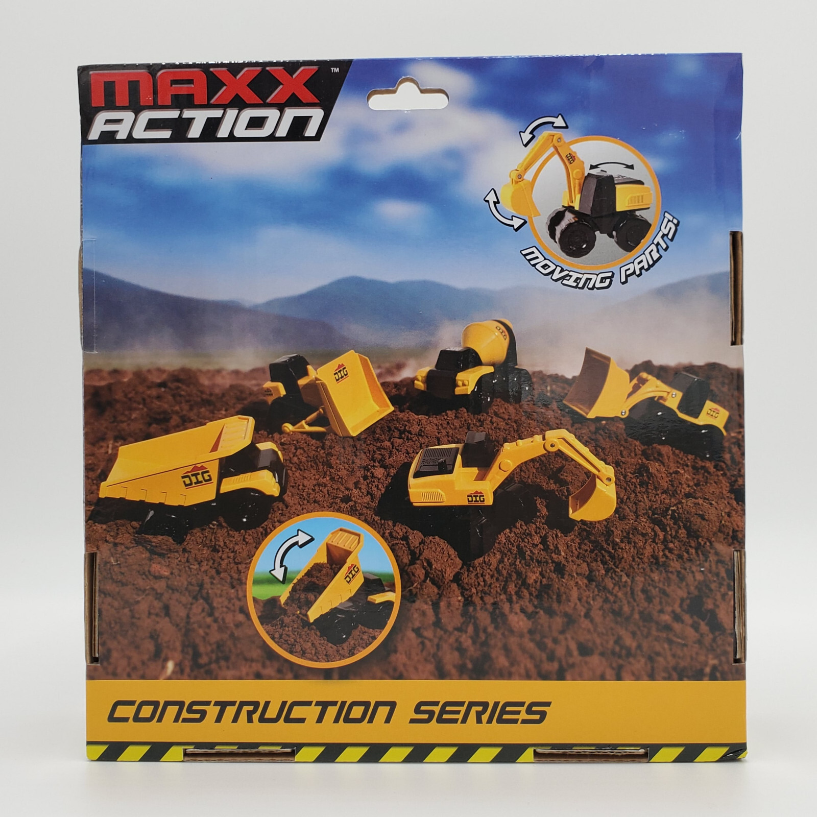 Maxx Action Kids Micro Mini Construction Trucks Vehicles Set of 5 Toy NEW SEALED