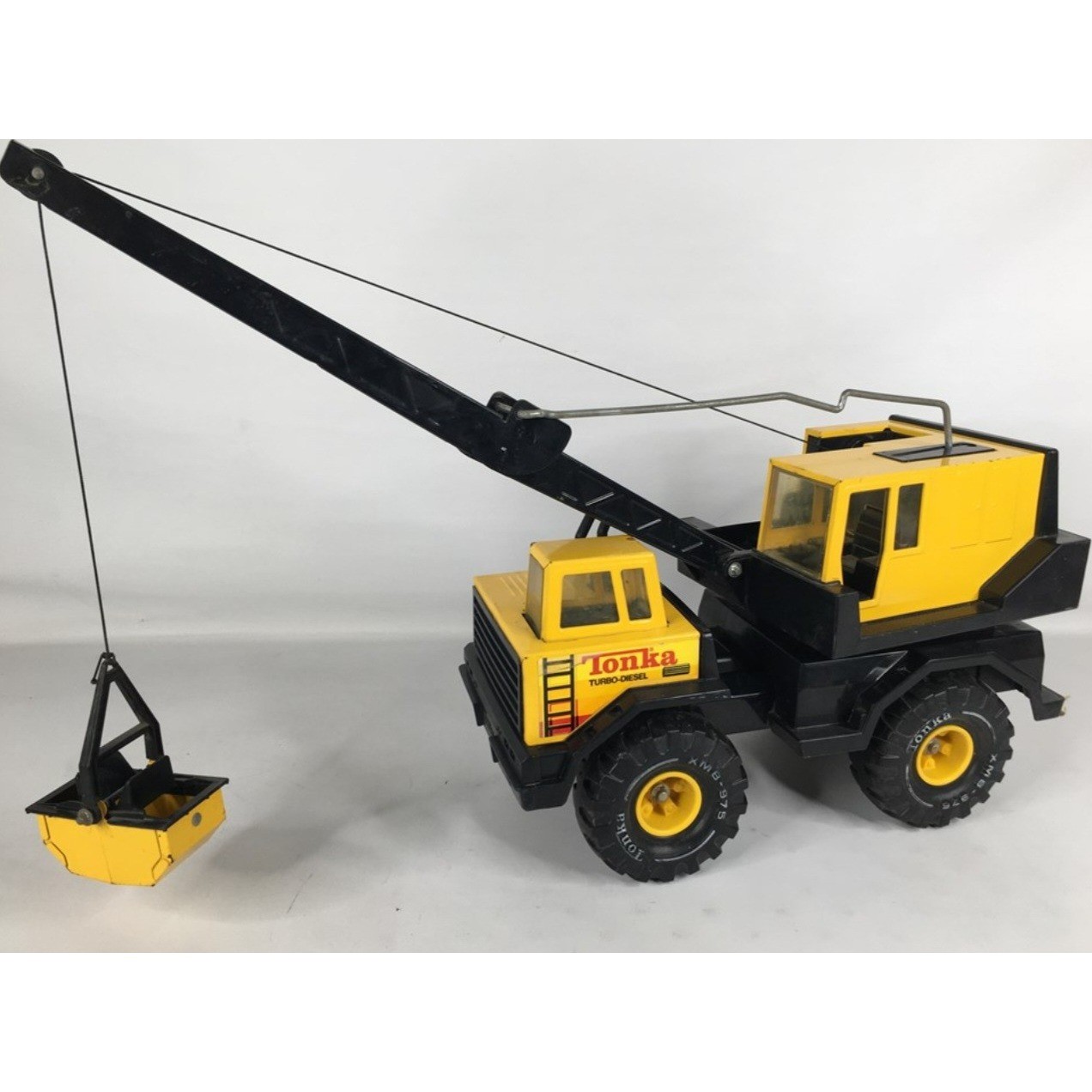 Tonka Vintage Construction Vehicle Lot 4 Turbo Diesel Crane Dump Truck Bulldozer