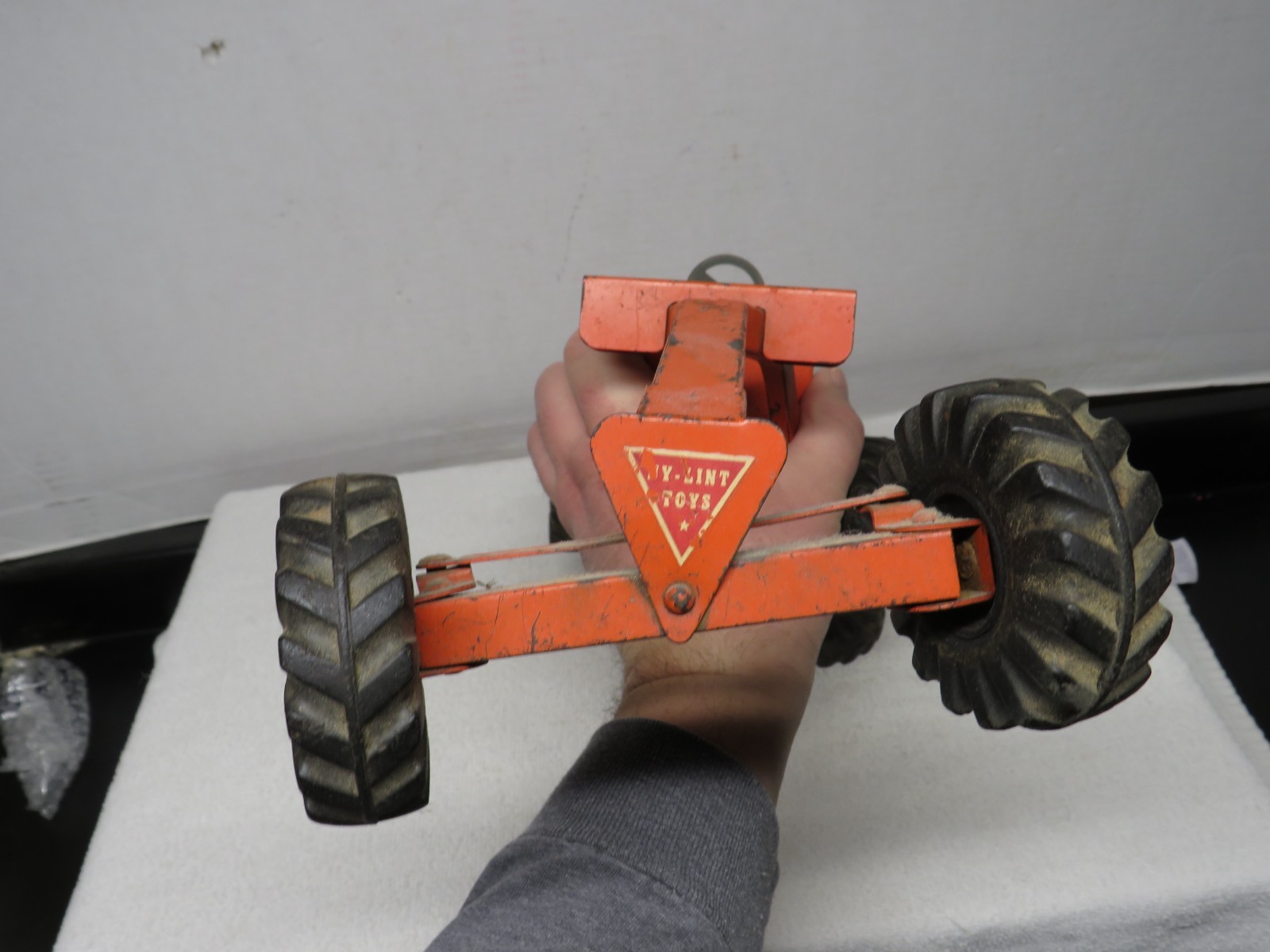 Vintage 1950’s Orange Nylint Toys Road Grader Pressed Steel Construction Vehicle