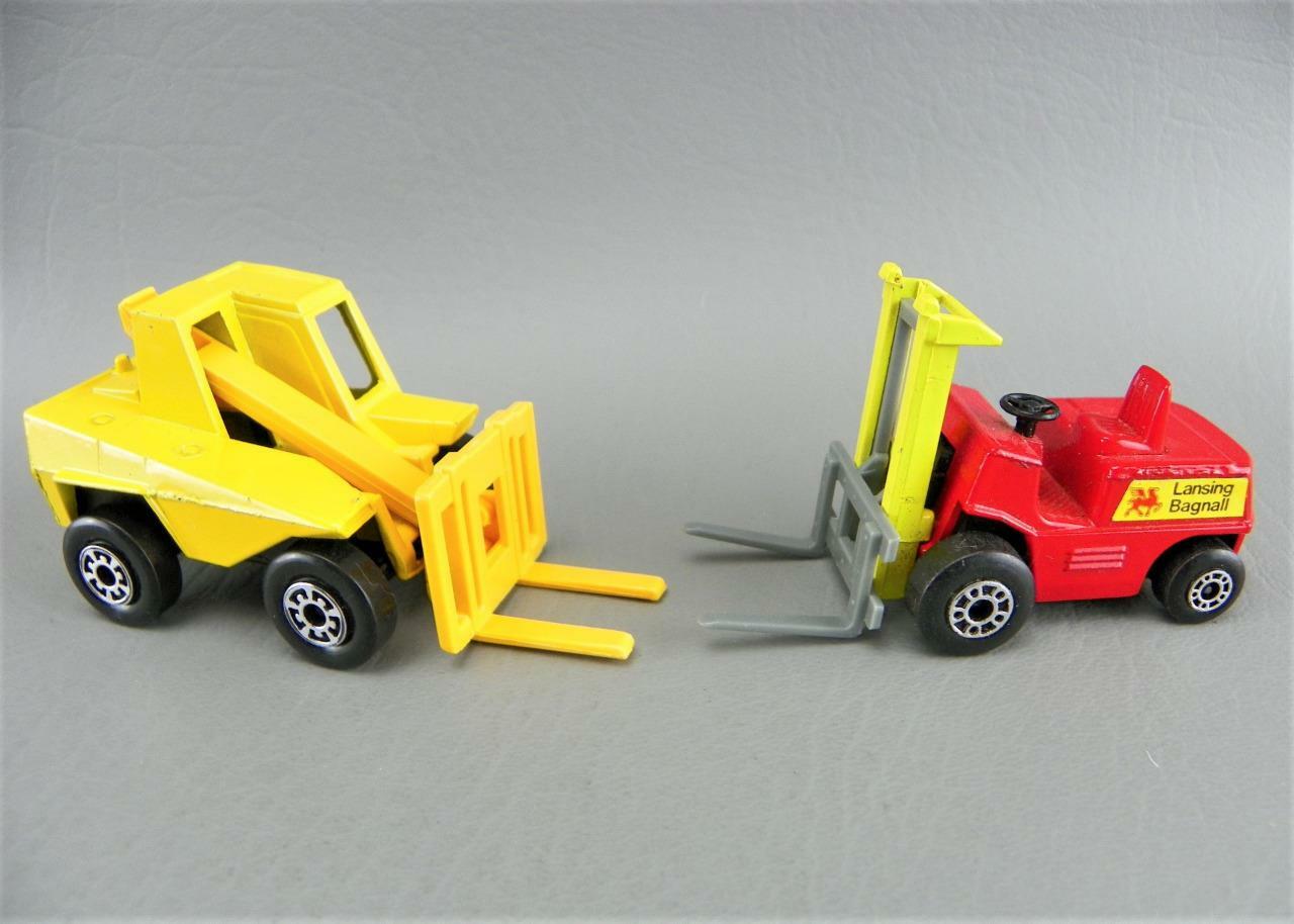 Vintage Lesney Matchbox Superfast 1972 Fork Lift #15 / 1977 Sambron Jacklift #48
