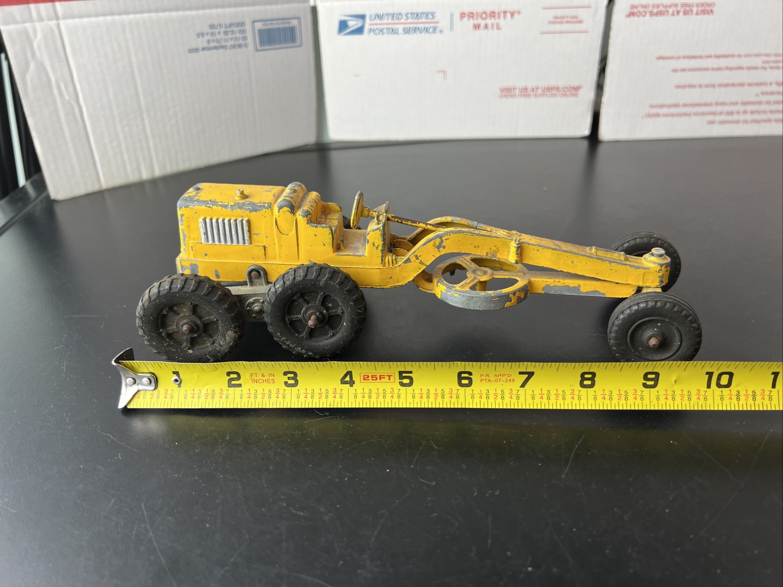 1950’s HUBLEY 481 KIDDIE TOY DIECAST METAL TOY CONSTRUCTION ROAD GRADER ~ U.S.A