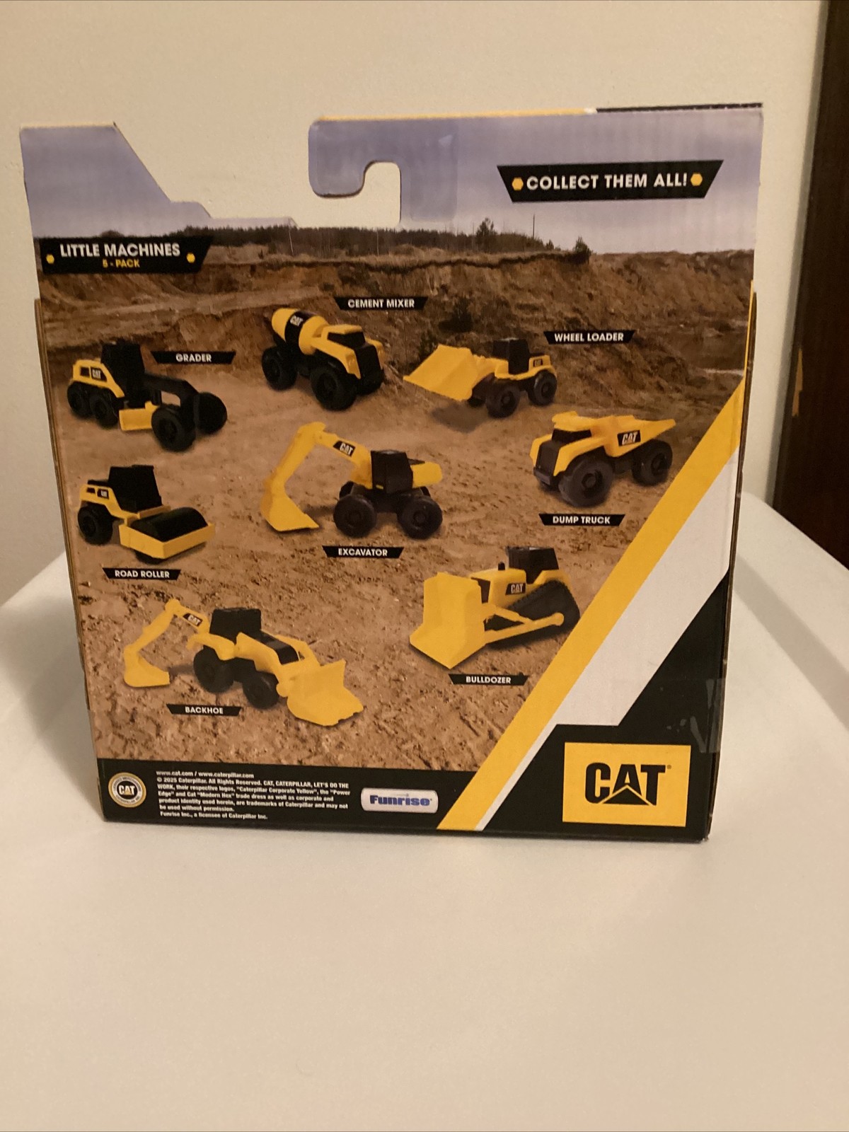 CAT Little Machines 5 Pack B Dump Truck Toy Building Vehicles For Kids Ages 3+