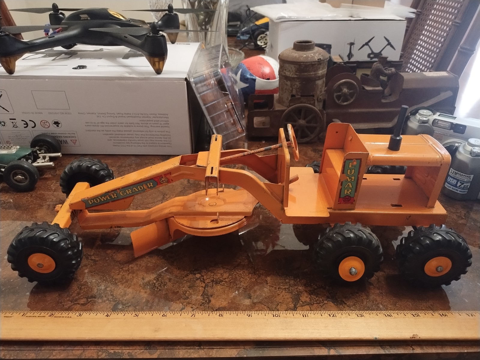 MARX LUMAR POWER GRADER USED MADE USA 17”LONG RARE ITEM HARD TO FIND