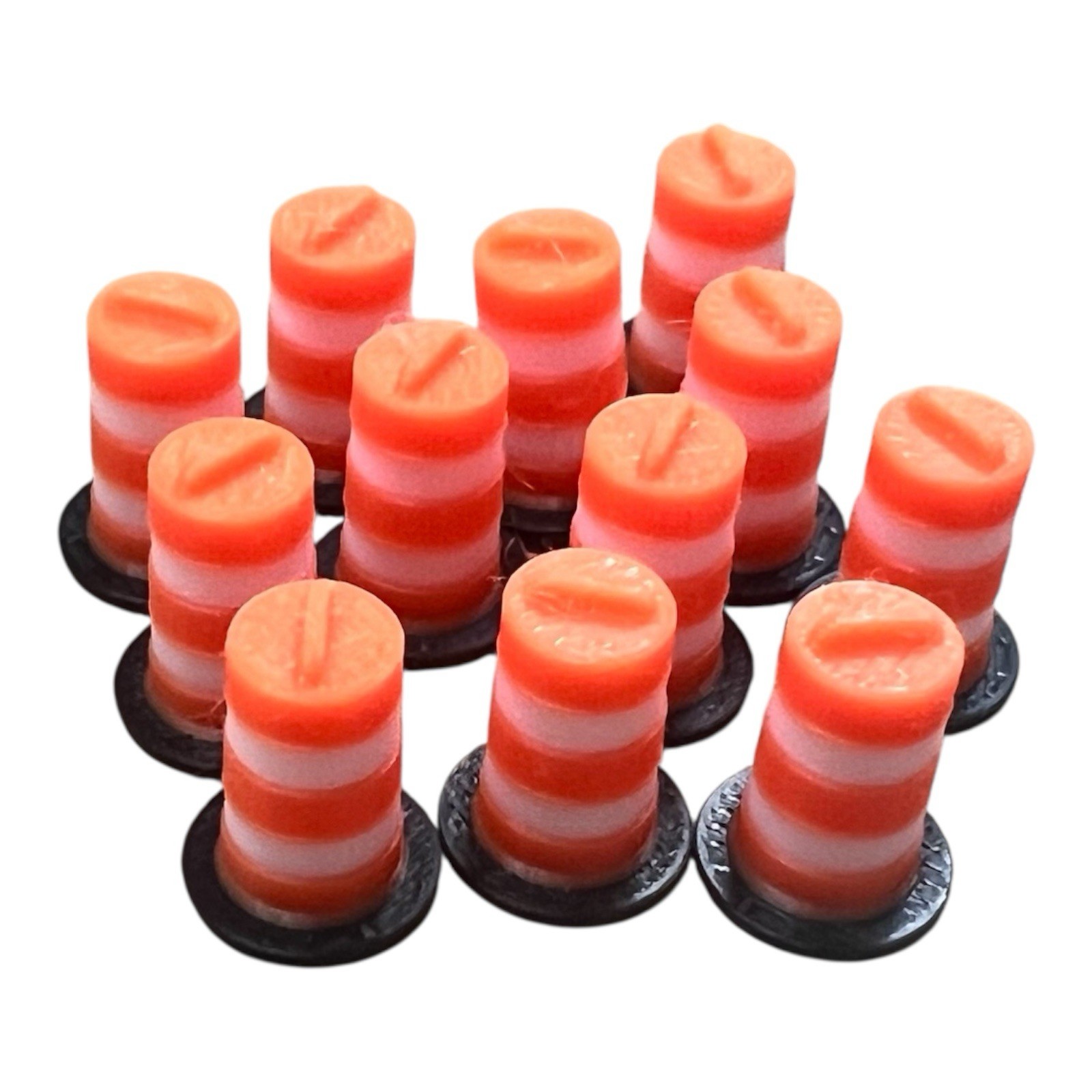 Scale Model Traffic Safety Drum Scale Model 1/64 12 Pack