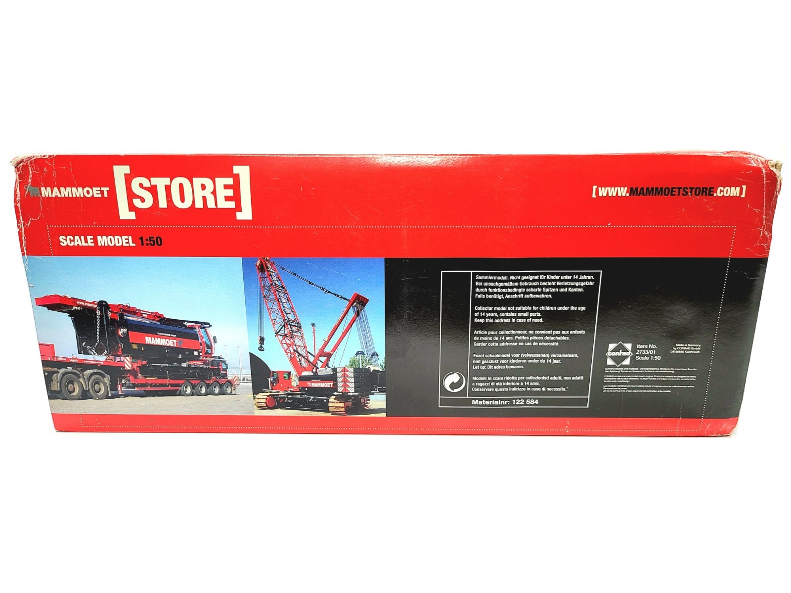 Sennebogen 5500SL Crawler Crane + Ext Kit Mammoet Conrad 1:50 Scale #2733/01 New