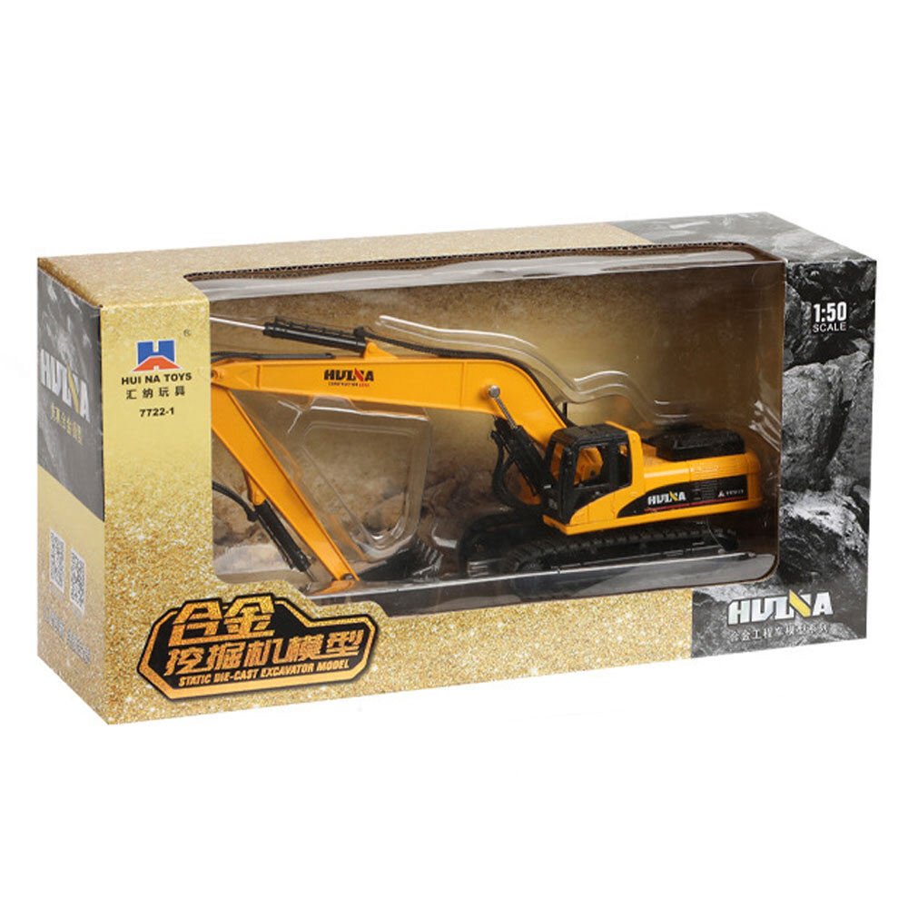 1:50 Excavator Construction Vehicle Model Diecast Toy Truck Boys Toys Kid Yellow