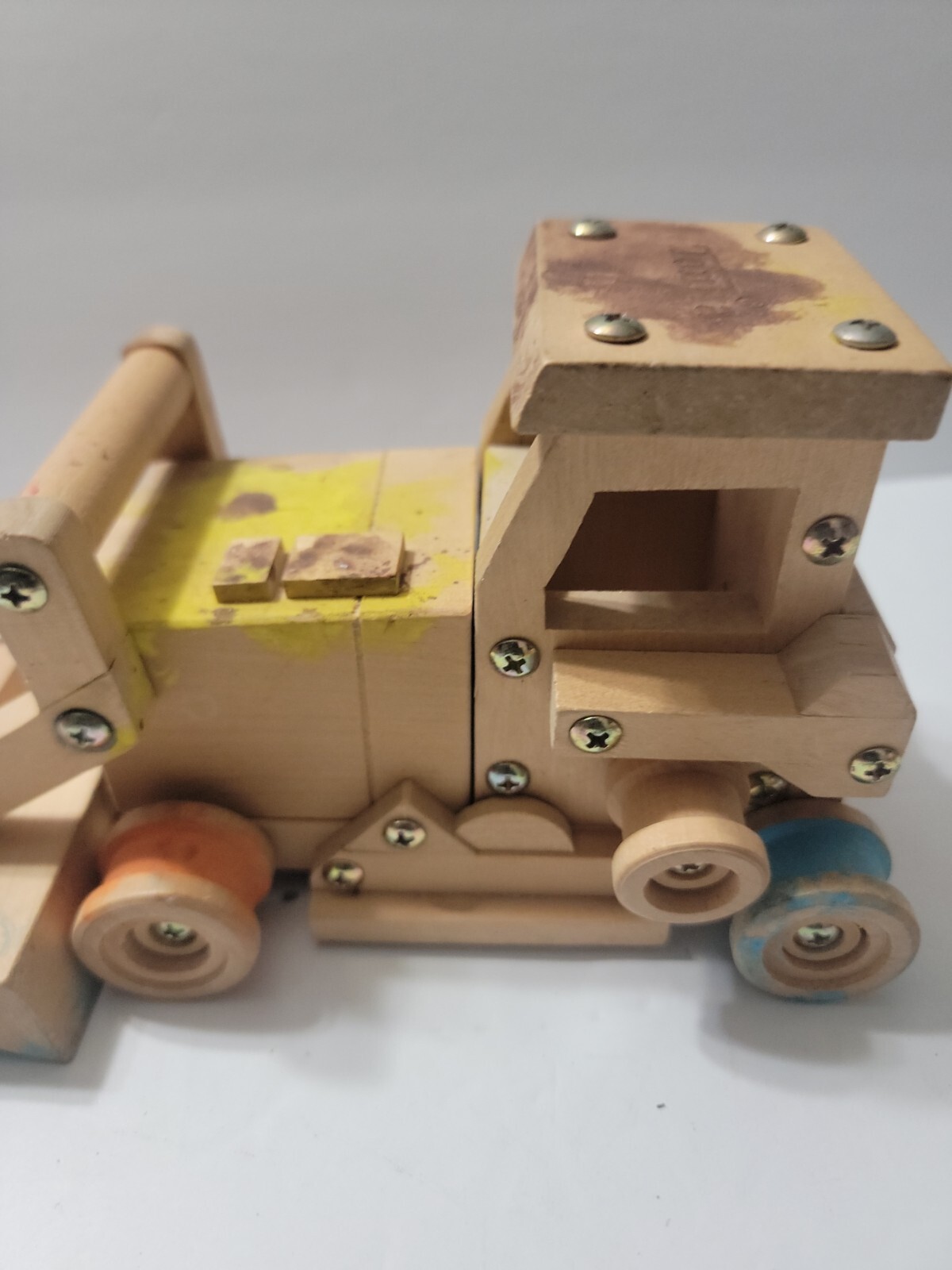 Tonka Wooden Bulldozer Toy Heavy Duty Machinery 8Inch No rubber tracks