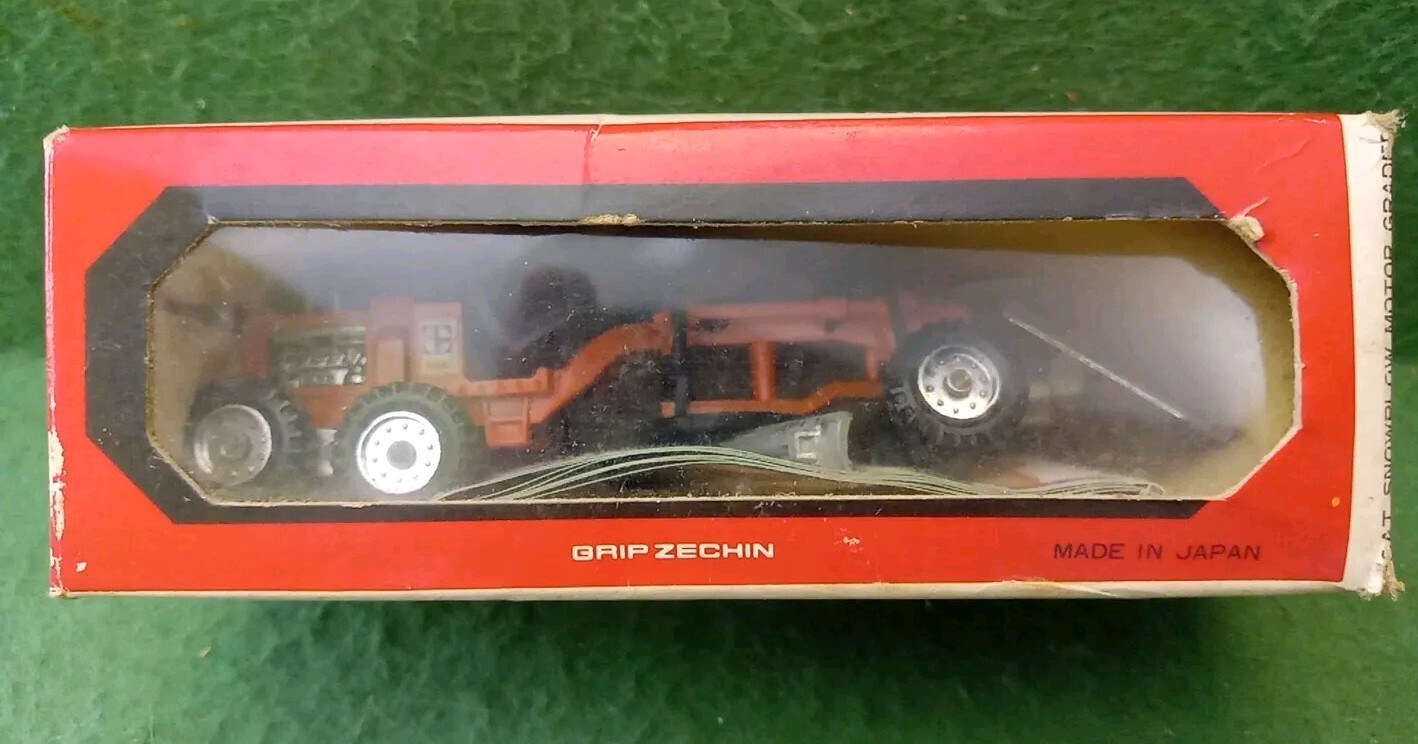 Grip Zechin #23 Caterpilar 14E Snowplow Motor Grader With Box & Catalog