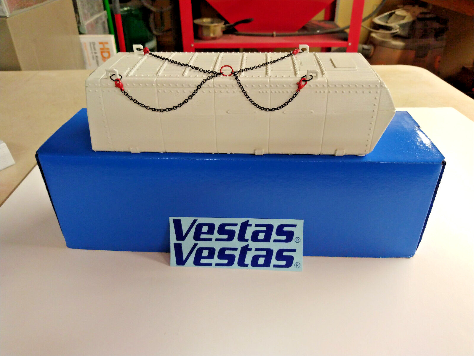 3D Printed Vestas Turbine Load w/Float On Decals in Authentic Vestas Gray 1/64.