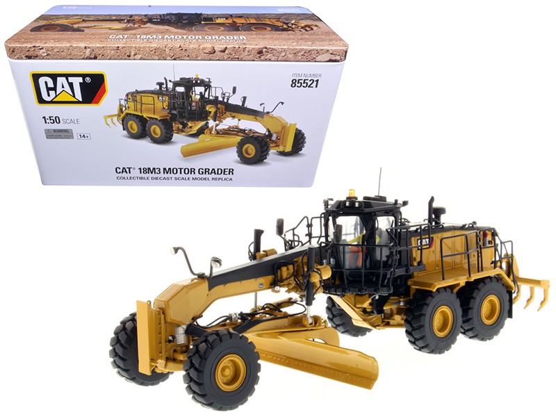 CAT Caterpillar 18M3 Motor Grader with Operator 1/50 High Line Series