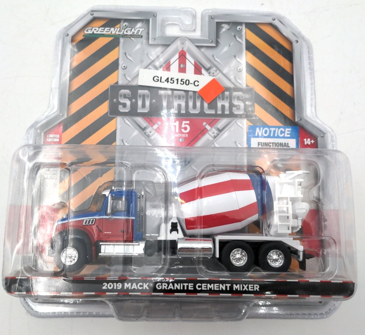 Greenlight Collectibles 45150-C 1:64 2019 Mack Granite Cement Mixer