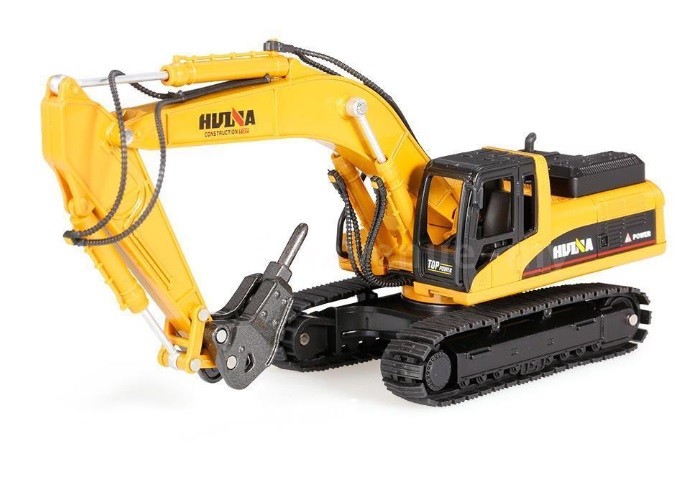 Hui Na Toys 1711 1:50 Drill Excavator Engineering Vehicle W/Alloy Diecast Metal